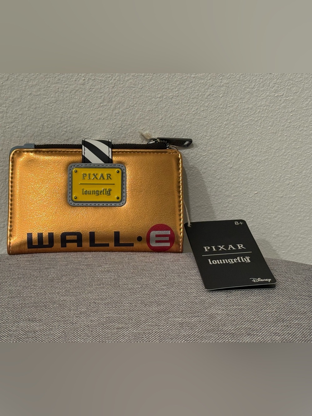 NWT Loungefly Disney Pixar WALL-E Metallic WALL-E Mini Backpack and Wallet - Picture 8 of 9